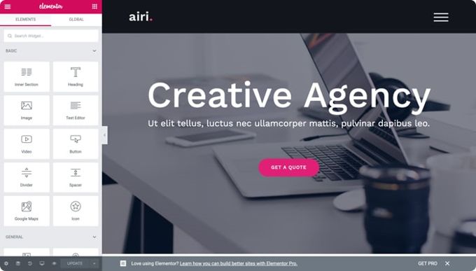Airi review Elementor page builder Airi Theme review Elementor page builder