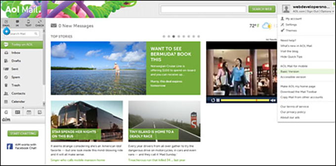 AOL mail 295 user-friendly interface AOL mail 295 user-friendly interface