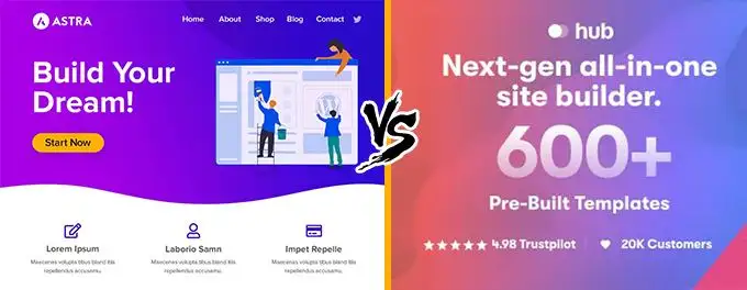 Astra vs Hub comparison Astra vs Hub