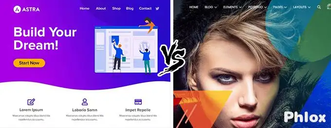 Astra vs Phlox comparison Astra vs Phlox