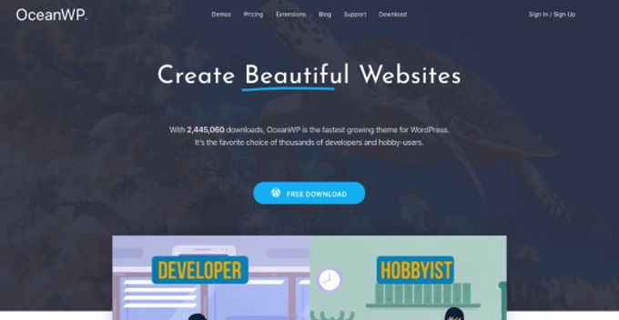 OceanWP best free WordPress themes [2025]