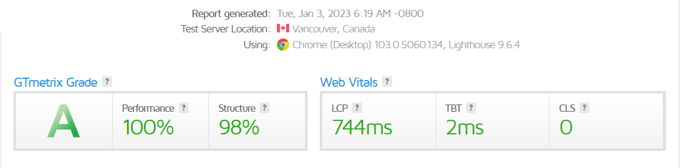 Botiga Theme review load speed