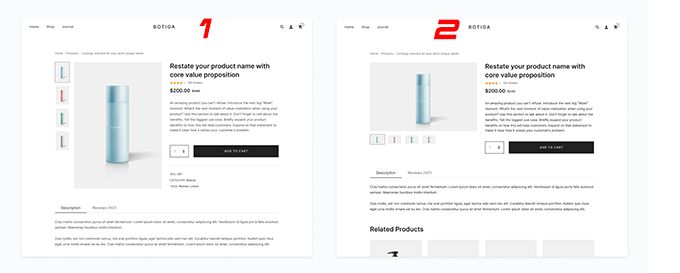 Botiga Theme review Products Lay-Out