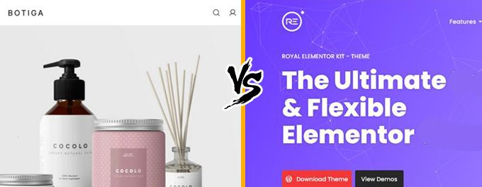 Botiga vs Royal Elementor Botiga vs Royal Elementor