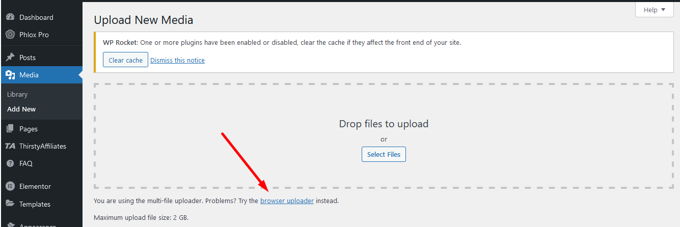 Can't upload images to WordPress browser uploader Can't upload images to WordPress browser uploader