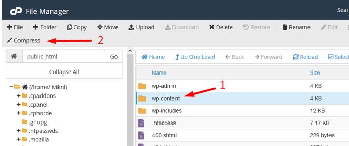 Compress Wordpress content Compress Wordpress content