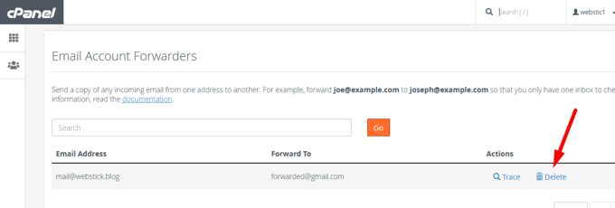 Cpanel mailaddress check forwarders Cpanel mailaddress check forwarders