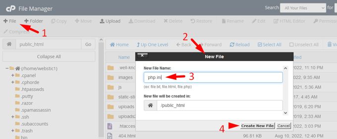 WordPress Max Upload Size create php.ini WordPress Max Upload Size create php.ini