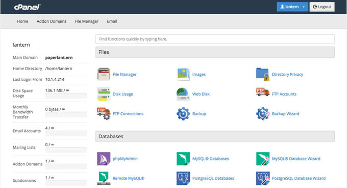 Create your own website CP