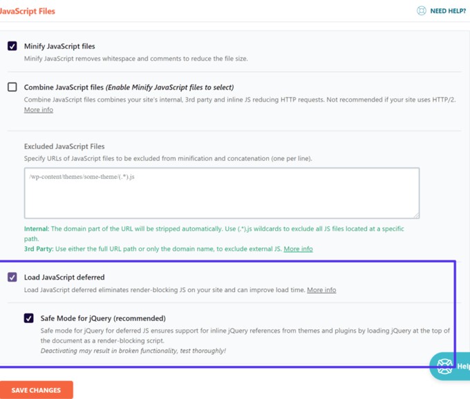 WP-Rocket settings WP-Rocket settings