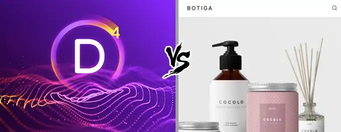 Divi vs Botiga comparison Divi vs Botiga