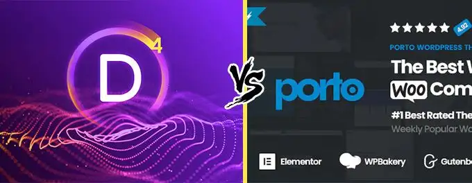 Divi vs Porto comparison Divi vs Porto