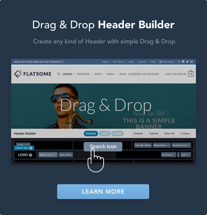 Flatsome Woocommerce HeaderBuilder Flatsome Woocommerce HeaderBuilder