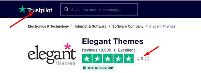 Elegant Themes review Rating at Trustpilot Elegant Themes review Rating at Trustpilot