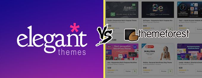 Elegant Themes vs Themeforest Elegant Themes vs Themeforest
