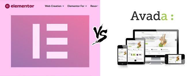 Elementor vs Avada Elementor vs Avada