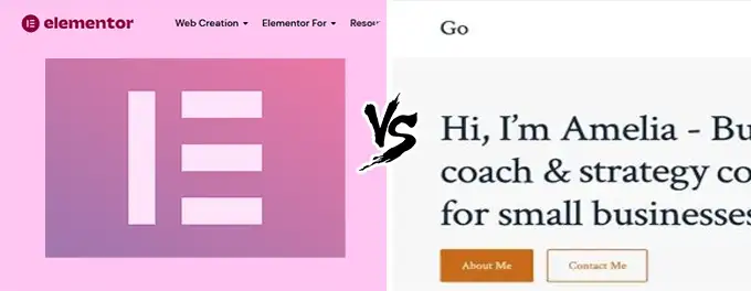 Elementor vs Go comparison Elementor vs Go