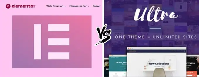Elementor vs Ultra comparison Elementor vs Ultra