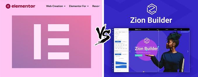 Elementor vs Zion-Builder comparison Elementor vs Zion-Builder