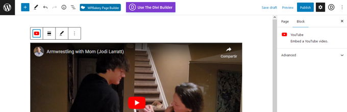 Embedding Youtube videos in Wordpress Gutenberg Embedding Youtube videos in Wordpress Gutenberg