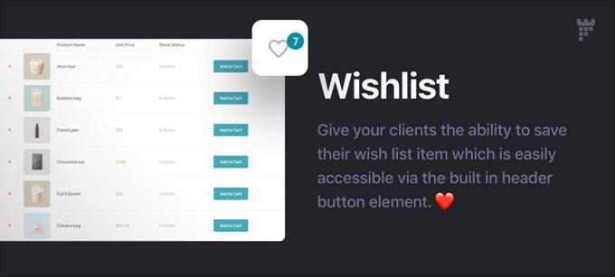 Essentials theme review wishlist