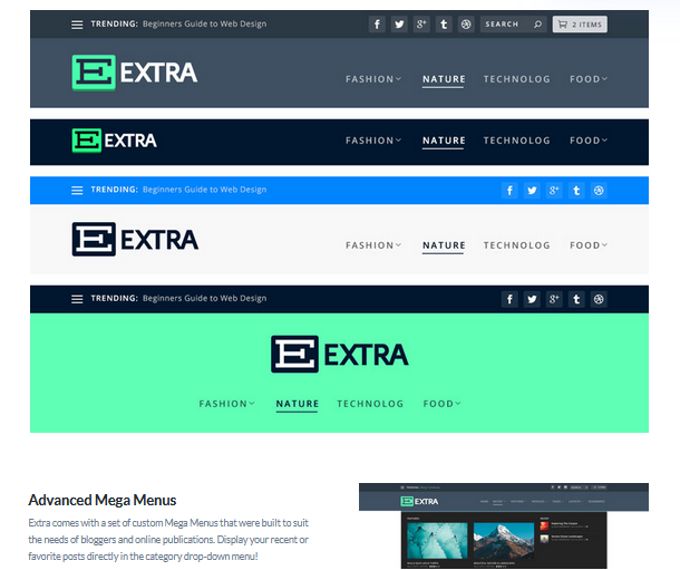 Extra Theme Review Headers Extra Theme Review Headers
