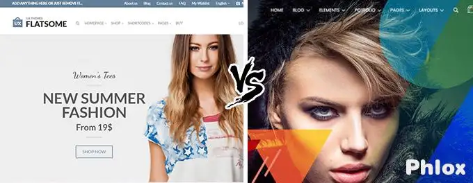 Flatsome vs Phlox comparison Flatsome vs Phlox