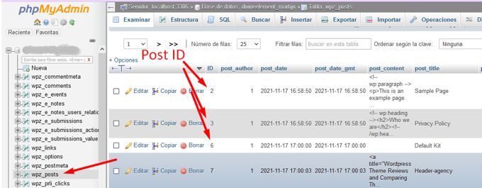 ID wp-posts ID wp-posts