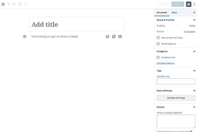 Gutenberg back-end editor Gutenberg back-end editor