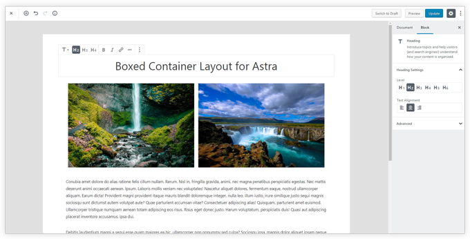 Gutenberg + Astra Gutenberg + Astra