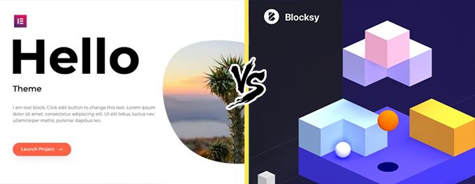 Hello vs Blocksy comparison for WordPress themes