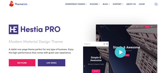 Overview of Hestia theme features