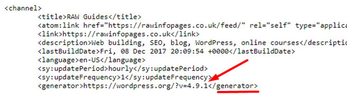 How to check Wordpress version /feed/ How to check Wordpress version /feed/