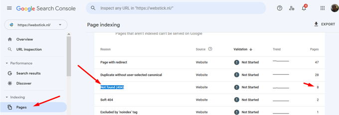 Find 404 errors with Google Search Console Find 404 errors with Google Search Console