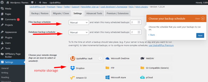 How to backup a WordPress website using a Plugin