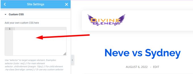 How to edit CSS in WordPress with Elementor custom CSS