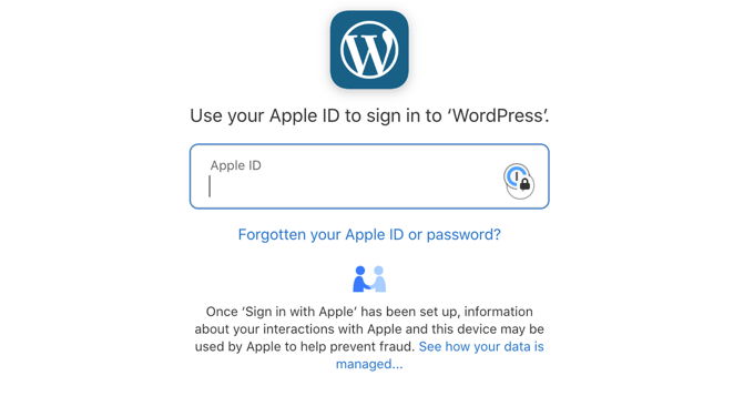 How to log into Wordpress with Apple How to log into Wordpress with Apple