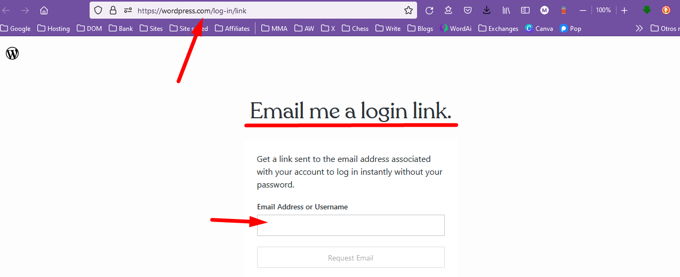How to log into Wordpress with login link emailed How to log into Wordpress with login link emailed