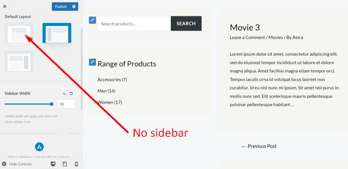 How to remove sidebar in WordPress Astra globally How to remove sidebar in WordPress Astra globally