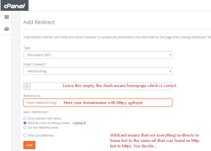 Http to Https cpanel Re-Direct Http to Https cpanel Re-Direct