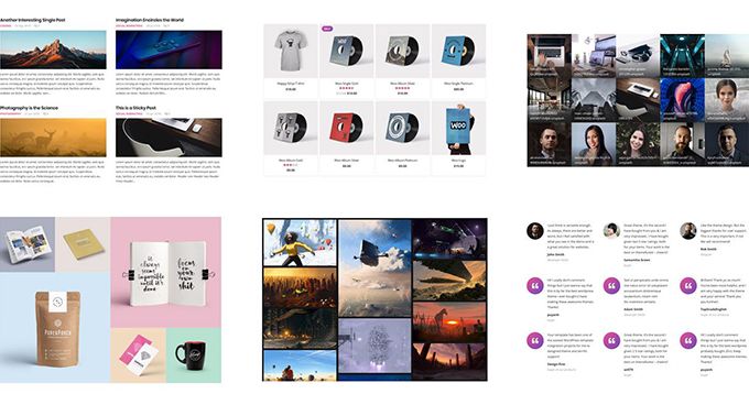 Impreza theme review Grid Builder