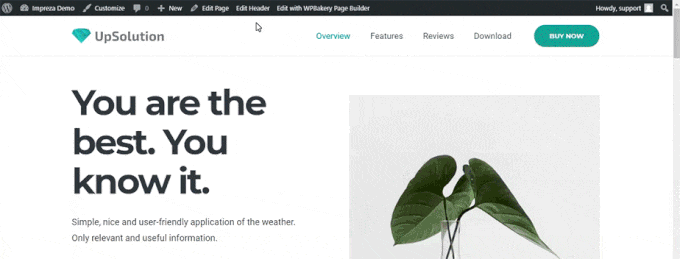 Impreza Theme review header builder Impreza Theme review header builder