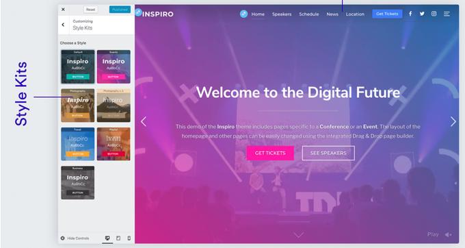 Inspiro Theme Style Kits for quick customization
