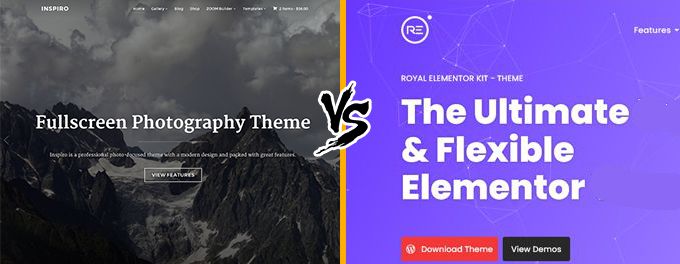 Inspiro vs Royal Elementor Inspiro vs Royal Elementor