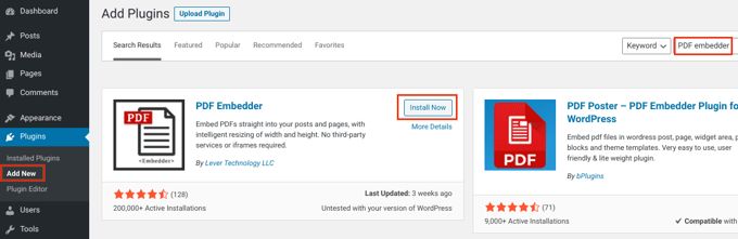 install PDF Embedder WordPress install PDF Embedder WordPress