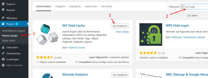 installing W3 Total Cache