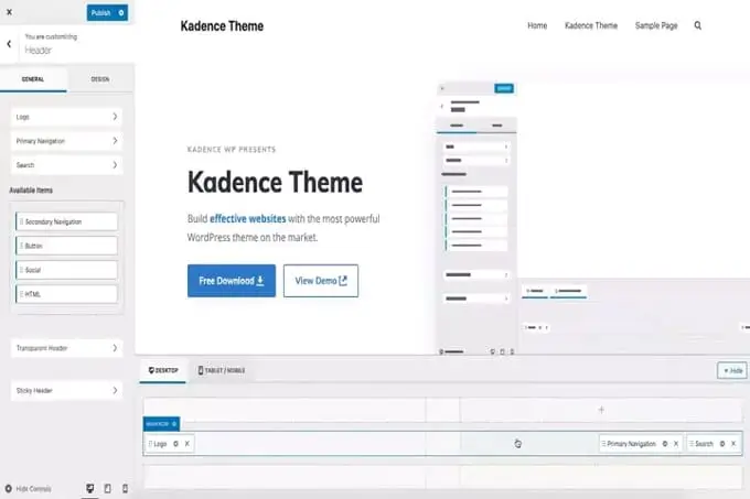 Kadence Header Builder Kadence Header Builder