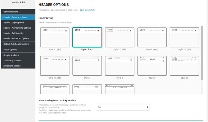 Kallyas General options 2 Kallyas General options 2