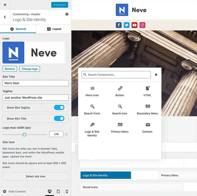 Neve theme review header booster