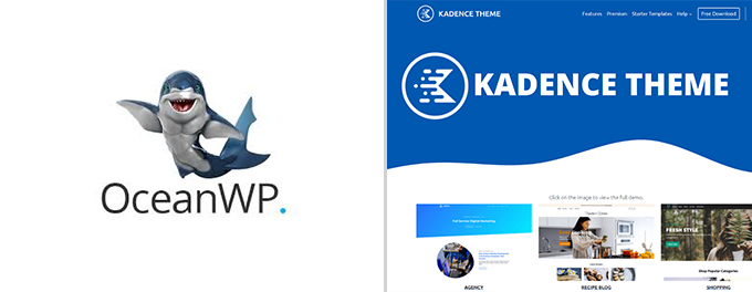 Ocean-WP vs Kadence comparison Ocean-WP vs Kadence
